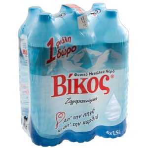 Eμφιαλωμένο νερό Βικος 6×1,5LT